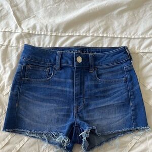 American Eagle Outfitters distressed hem shorts!
